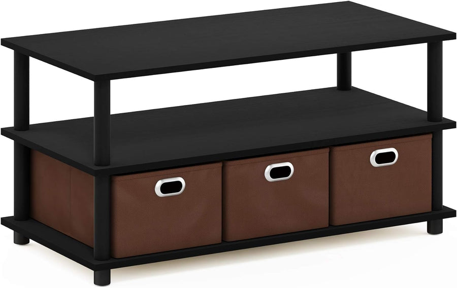 Versatile Coffee Table with Sleek Design, Black Oak/Black/Brown