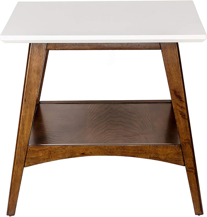 Parker End Tables, Solid Wood, Off-White