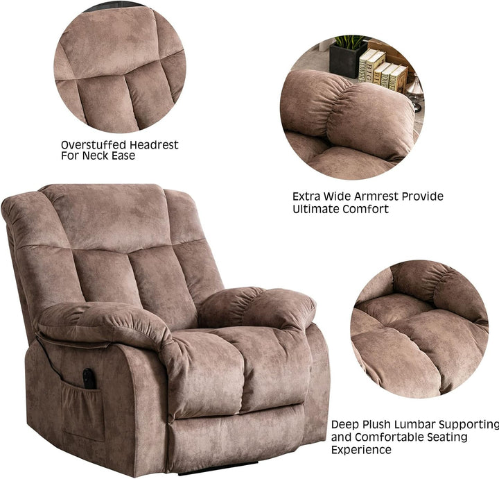 Power Lift Recliner Chair for Elderly Heavy Duty (Camel)