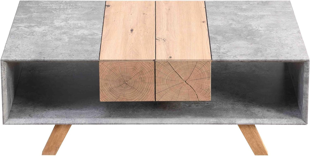 Coffee Table with Storage, Natural