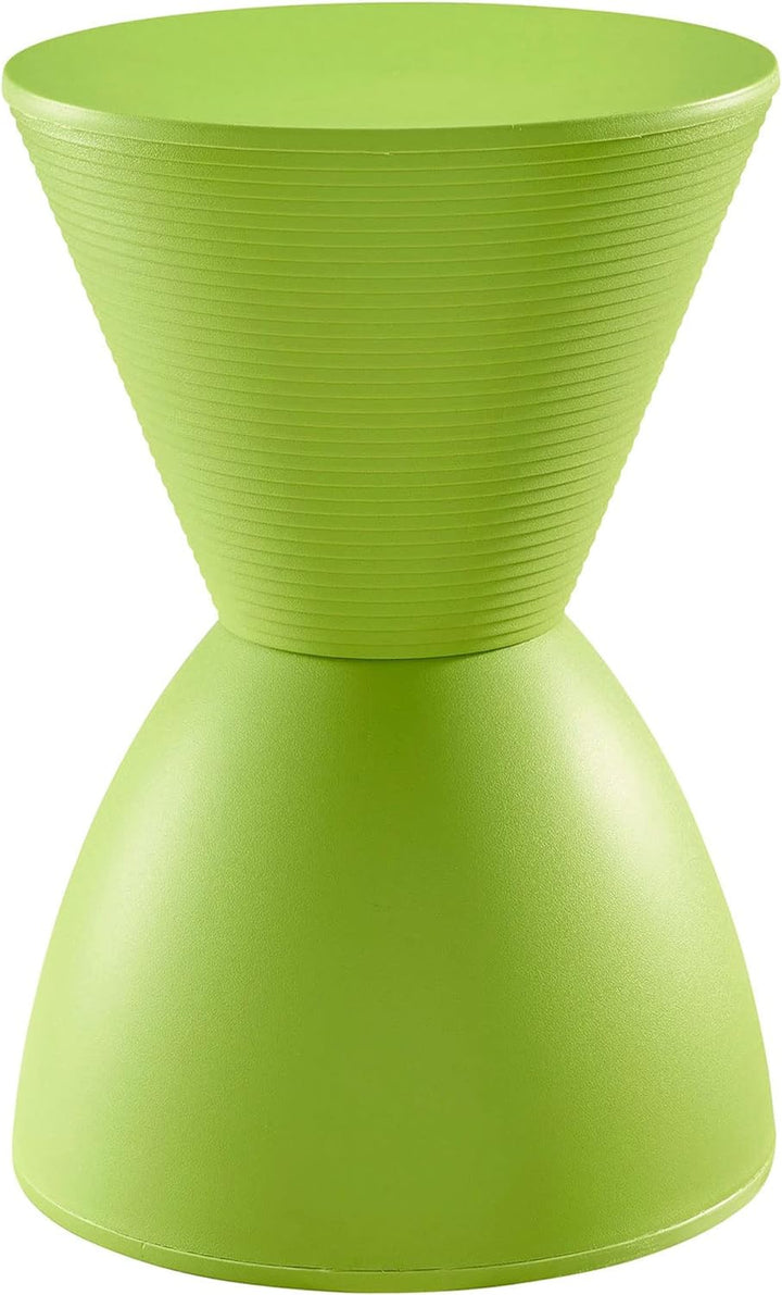 Haste Contemporary Hourglass Accent Stool Green