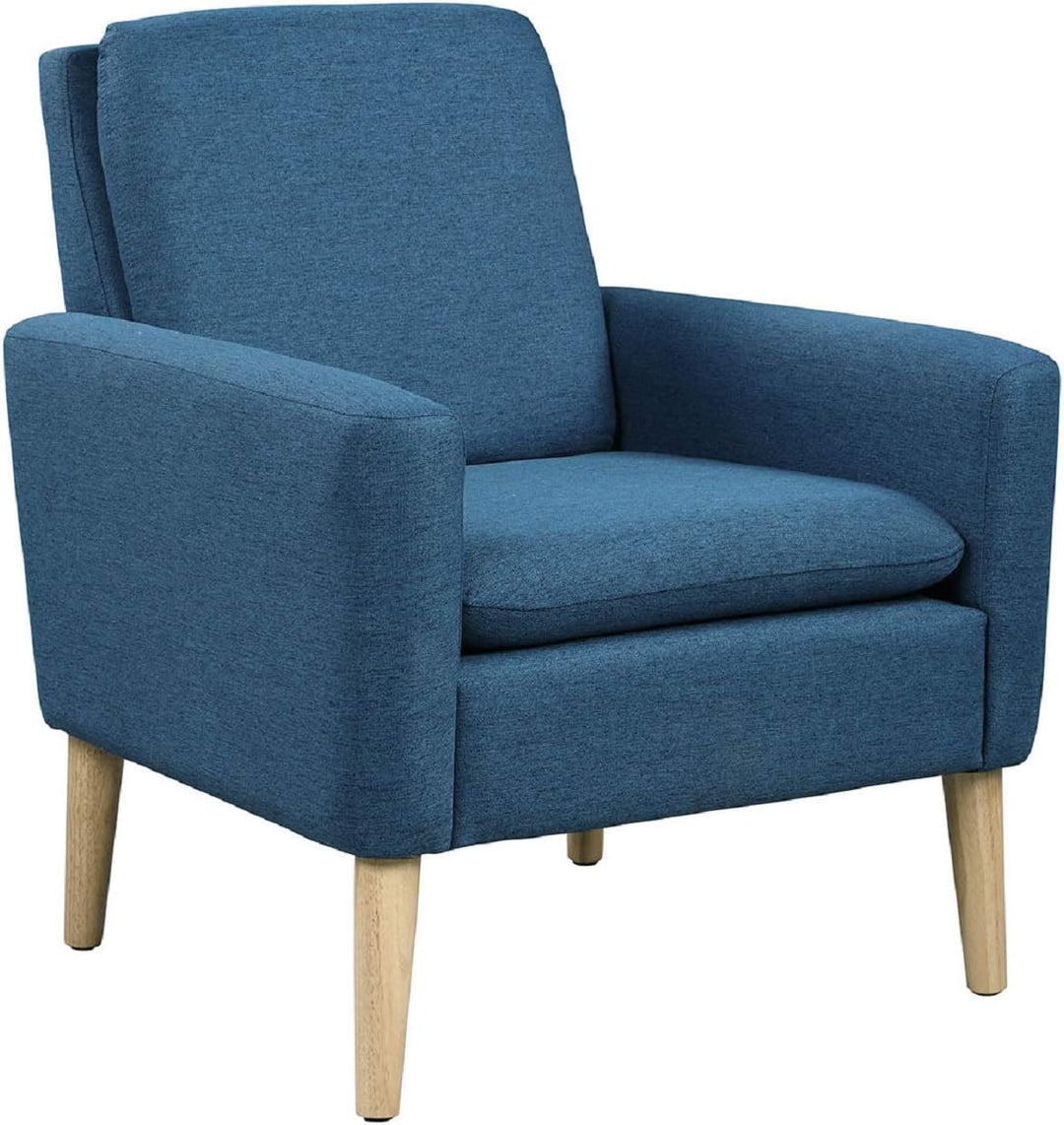 Modern Accent Fabric Chair Single Sofa Navy