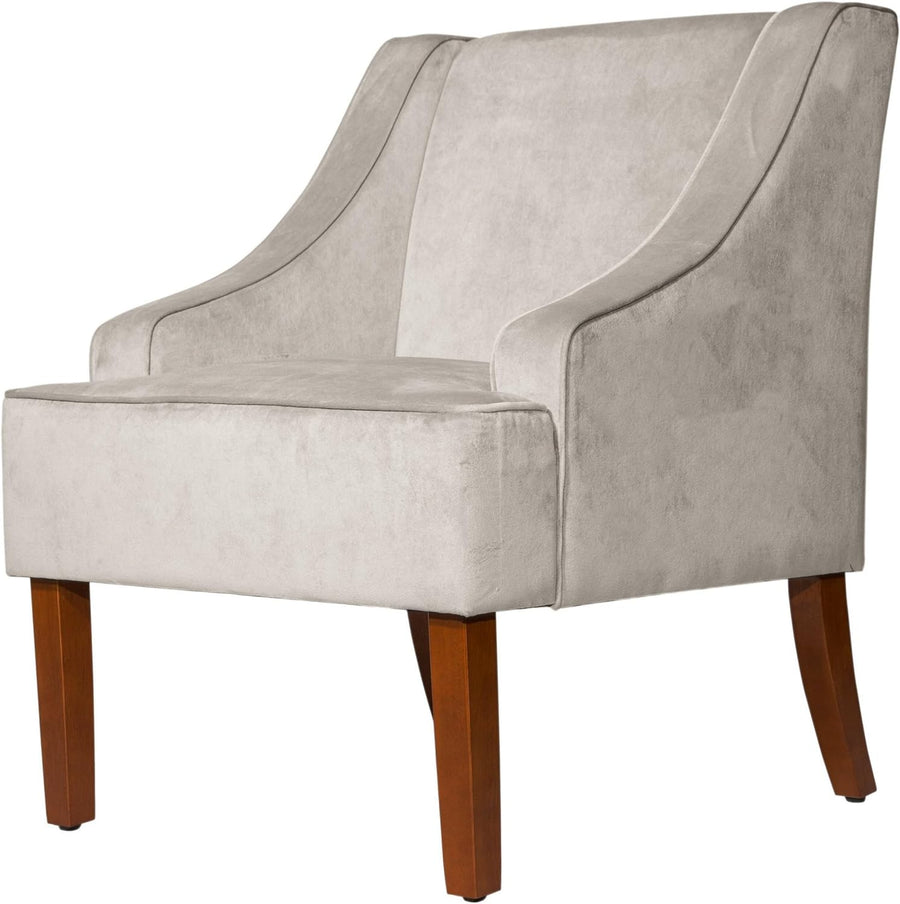 Swoop Arm Accent Chair, Velvet Grey