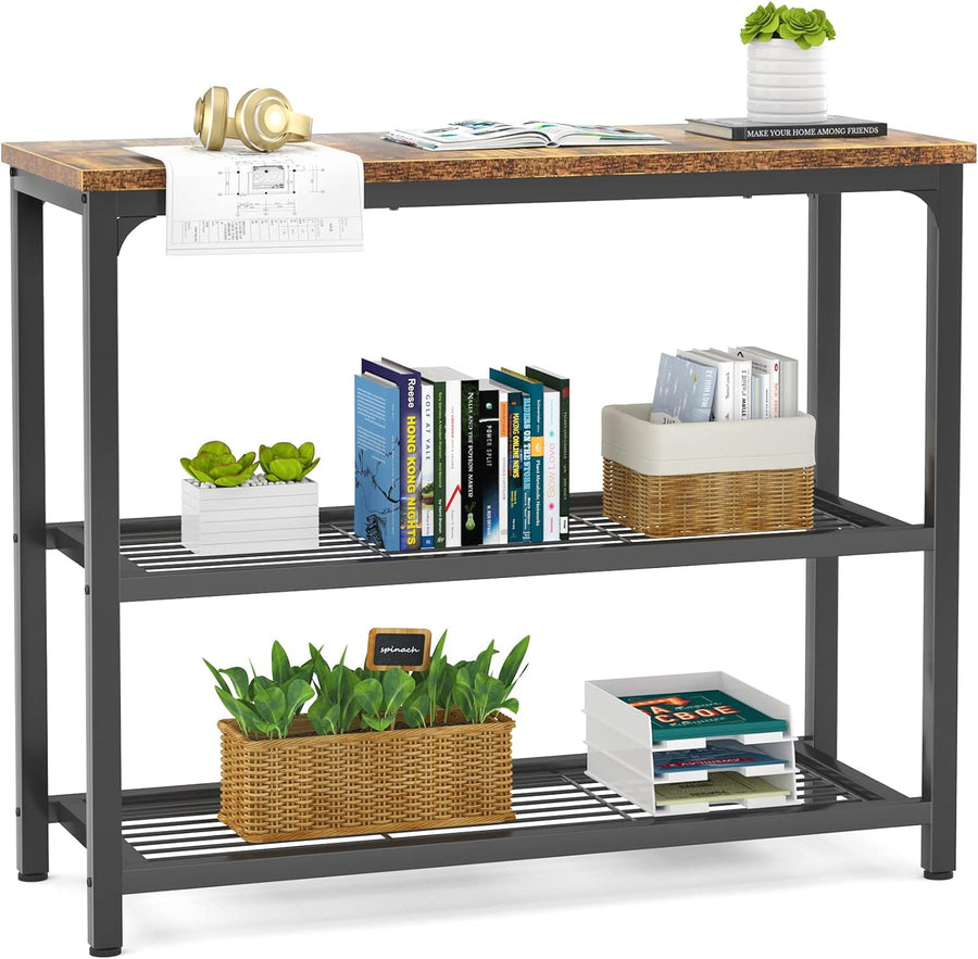 Small Console Table, Industrial Entryway, 32 Inch