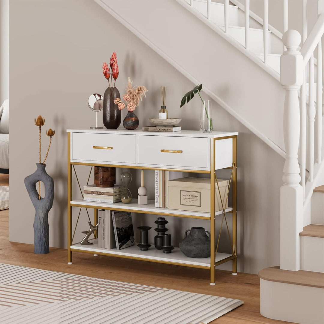 Industrial Console Table, Vintage Hallway Foyer