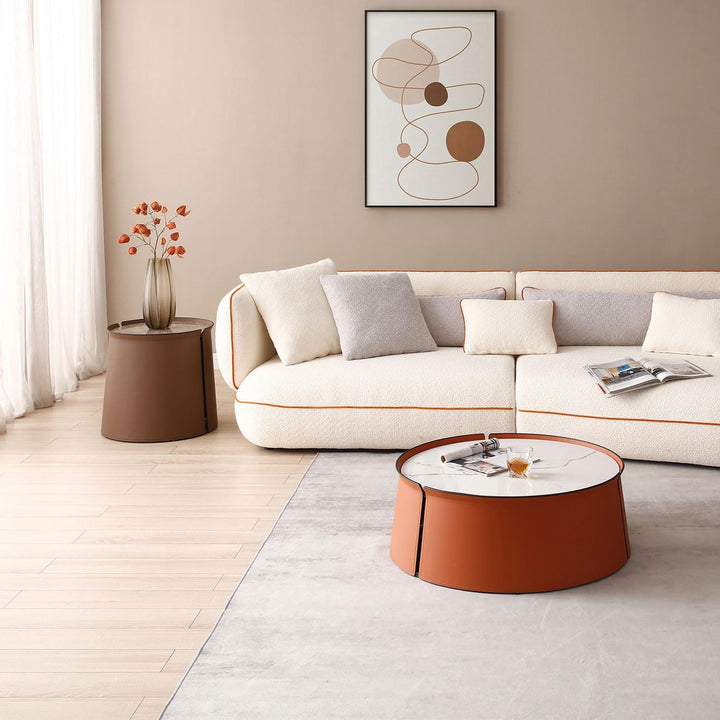 Orange Marble Top Coffee Table | LyuHome Modern Design