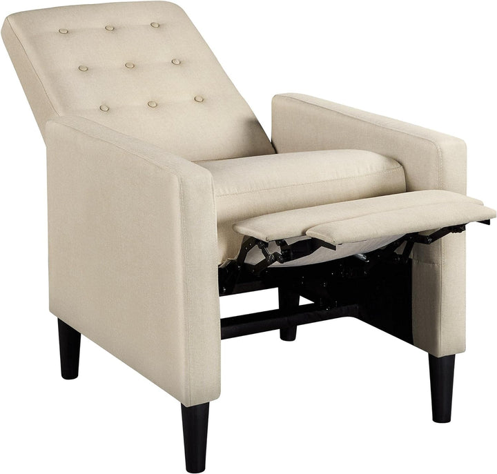 Fabric Recliner Chair Mid-Century Modern Beige