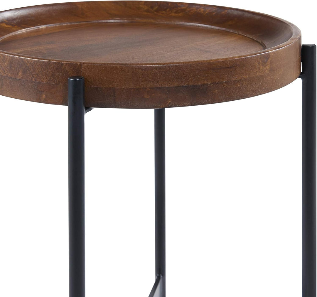 Brookline 20" Round End Table, Medium Chestnut