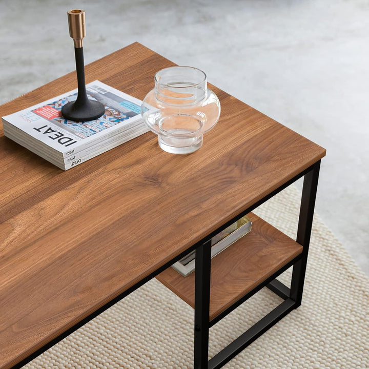 VOWNER Coffee Table, Living Room Table, Industrial Design, Walnut