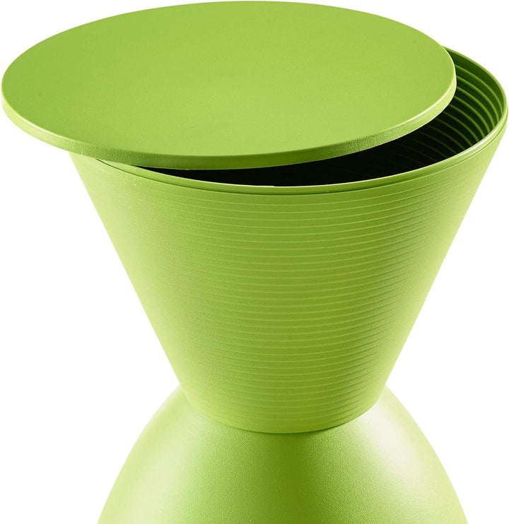 Haste Contemporary Hourglass Accent Stool Green