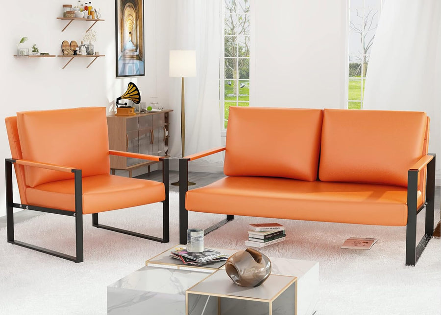 Mid-Century Retro Modern Living Room Sofa Set