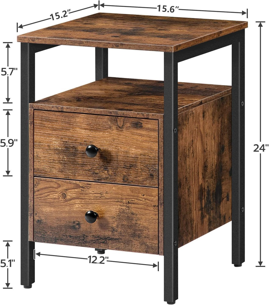 Nightstand, Bedside Table, Side End Table, Accent Furniture