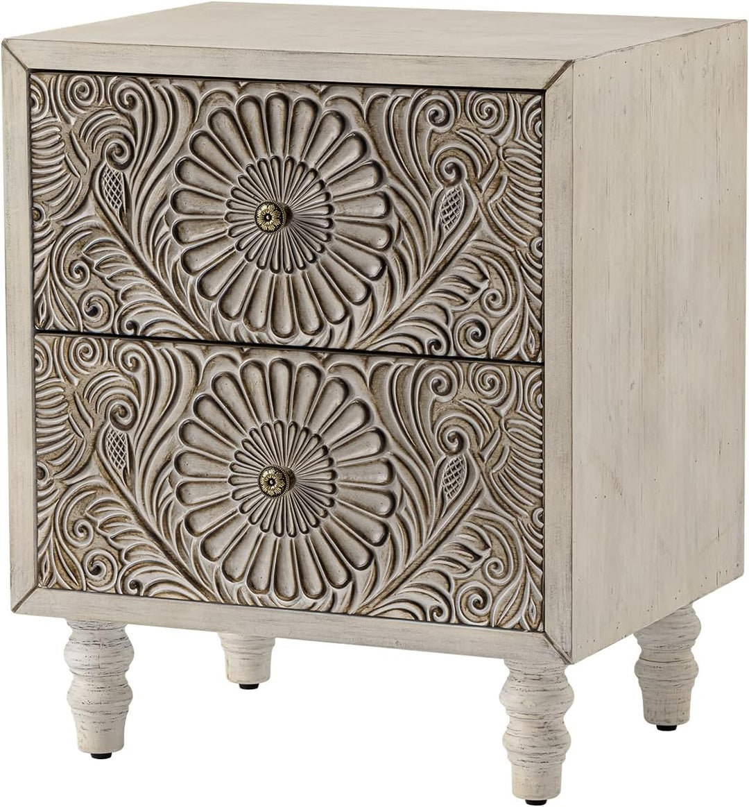 Nightstand, 14" D x 18" W x 21.5" H MDF End Table