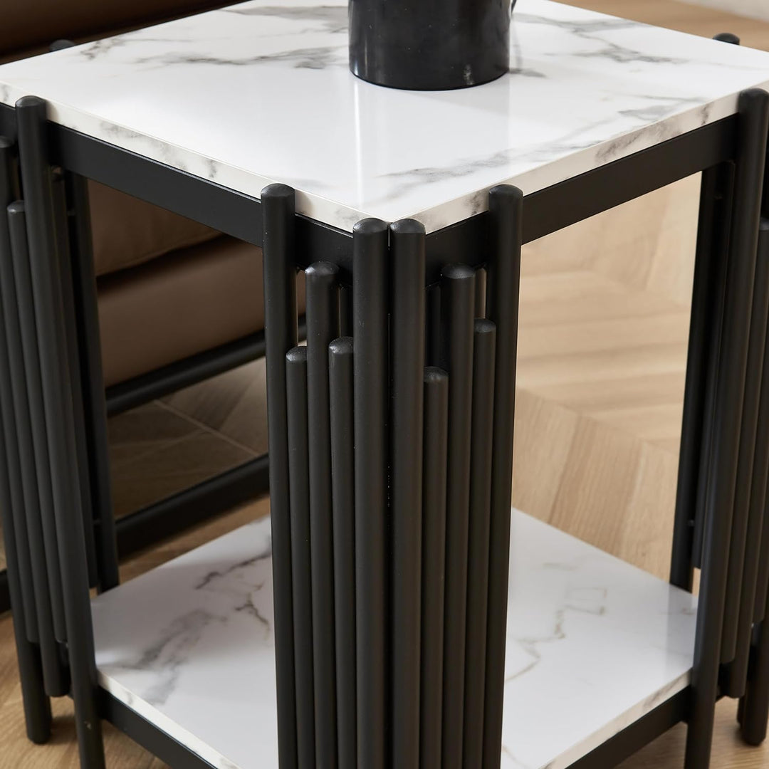 17.32 X 15.75'' Modern End Table, Rectangle Simple Side