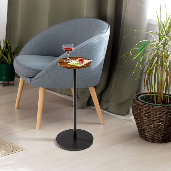 Small Drink Table For Small Spaces Pedestal Side Table