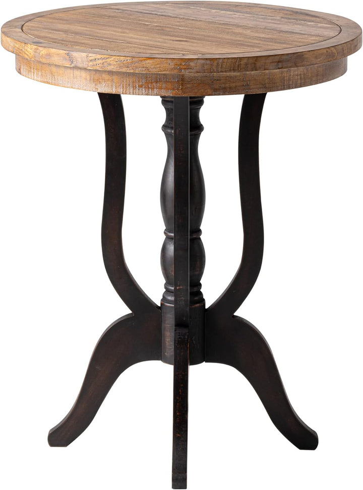 Rustic Accent End Table, Farmhouse Side Table, Black