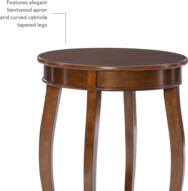 Hazelnut Round Shelf Table, 18" x 18" x 24