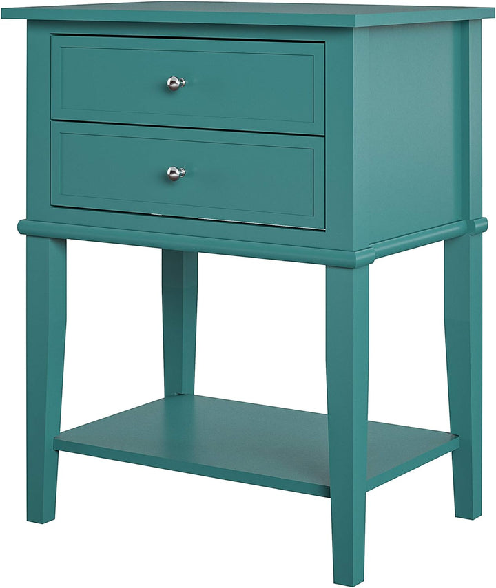 Franklin Accent Table 2 Drawers Emerald