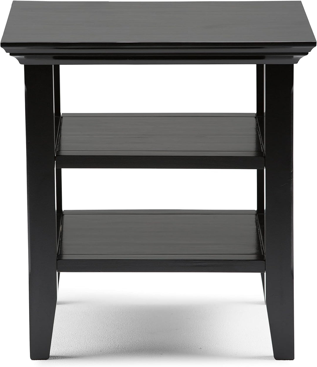 Acadian 19" Square Rustic End Table Black