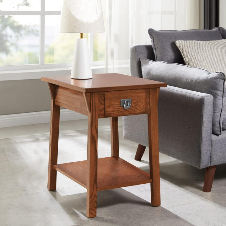 Leick Mission End Table with Drawer, Solid Wood