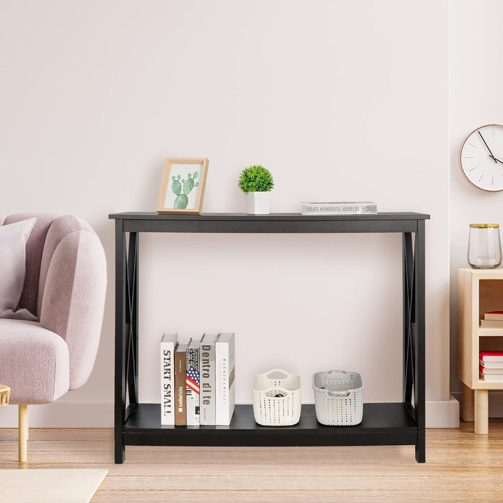 Sofa Side Console Table, 39.3in L x 11.8in W x 31.6in H