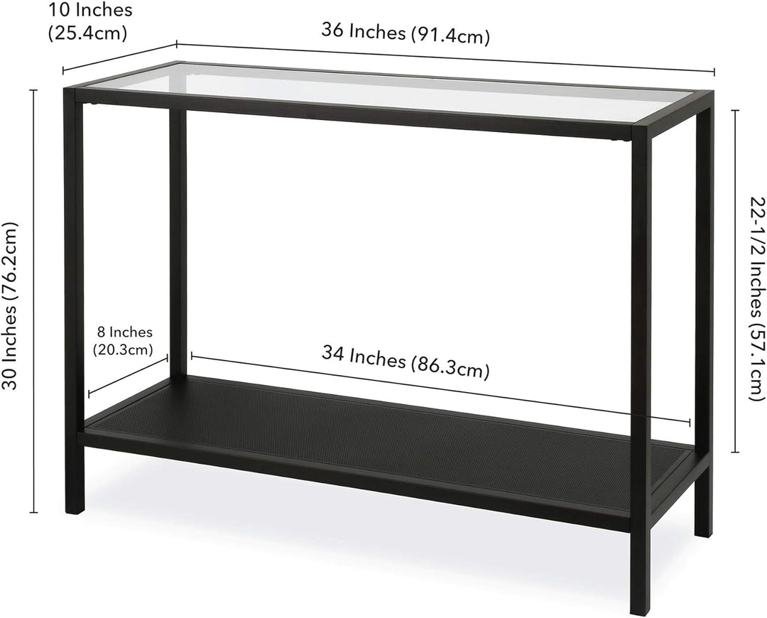 Rectangular Console Table in Blackened Bronze