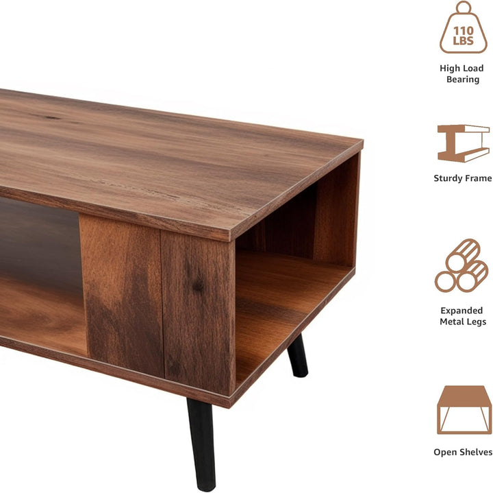 Contemporary Craft & Study Coffee Table, Hidden Storage, Walnut