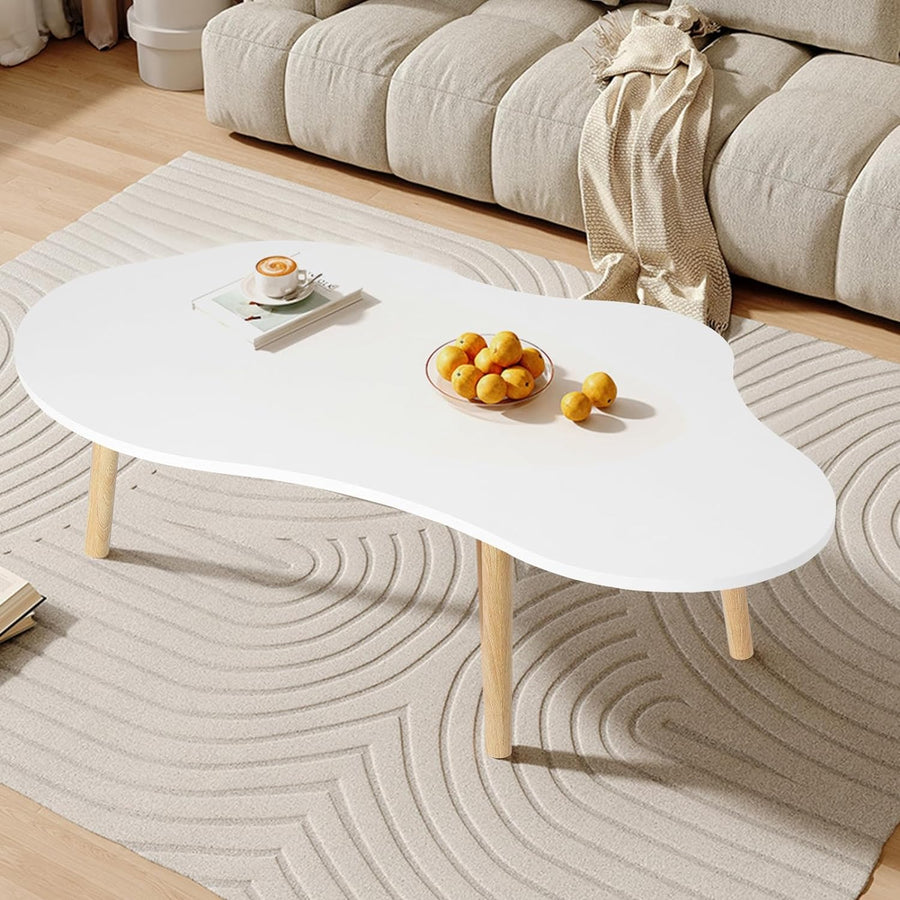 Small Cloud-Shaped Modern Minimalist Coffee Table, White