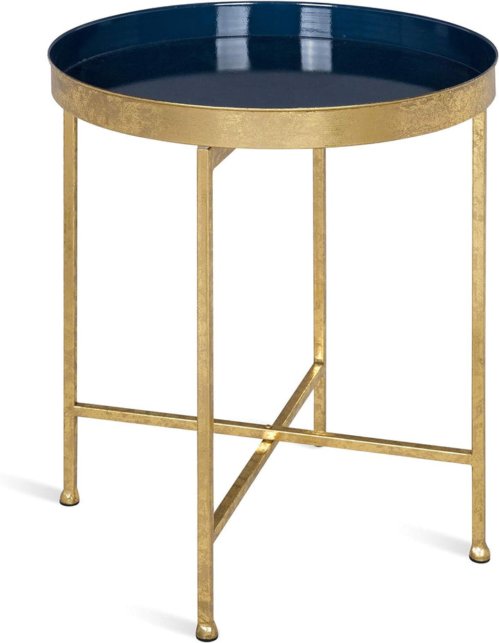 Celia Metal Foldable Round Accent Table