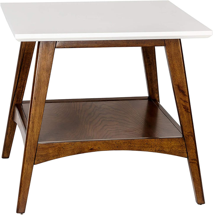 Parker End Tables, Solid Wood, Off-White