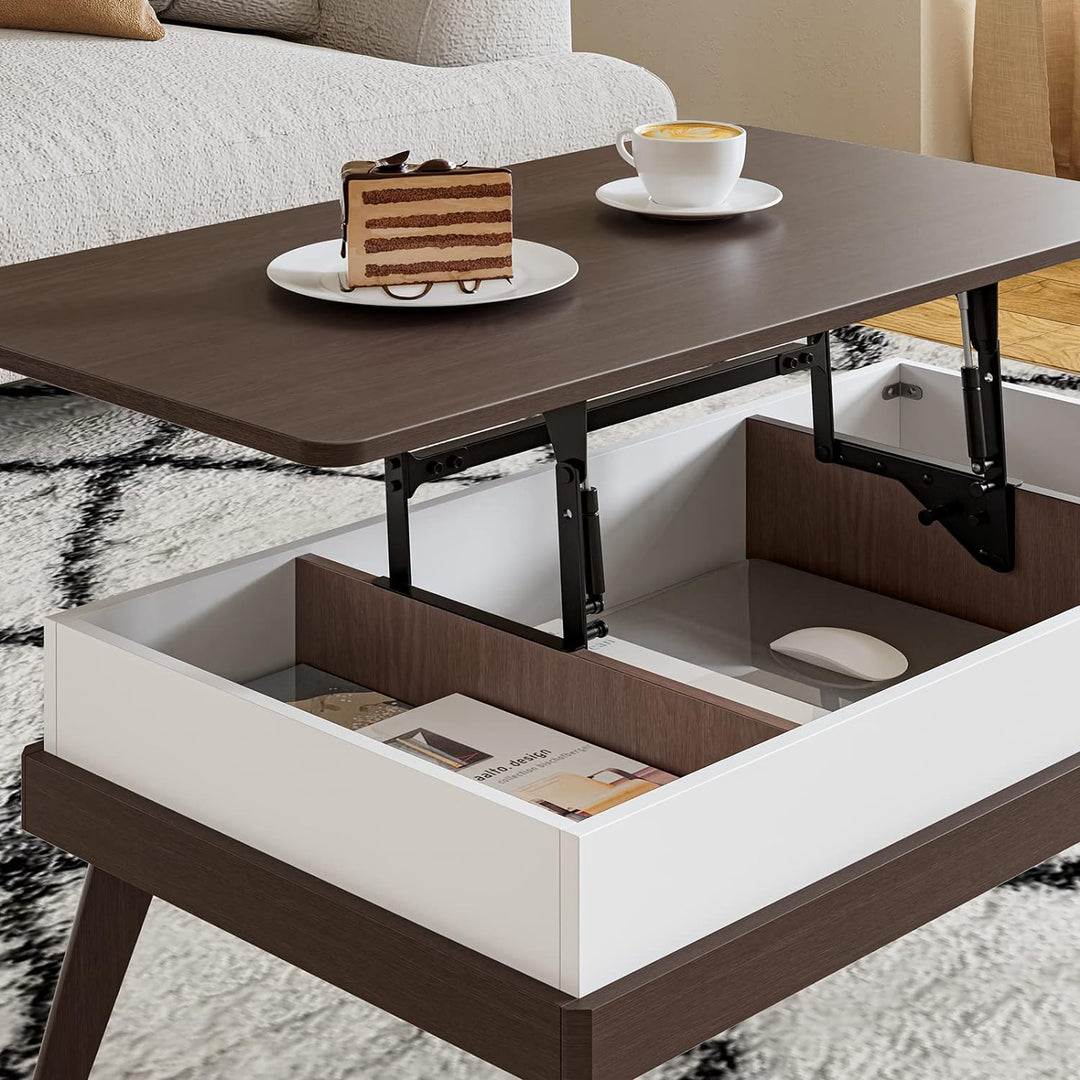 Lift Top Coffee Table with Hidden Storage, Espresso