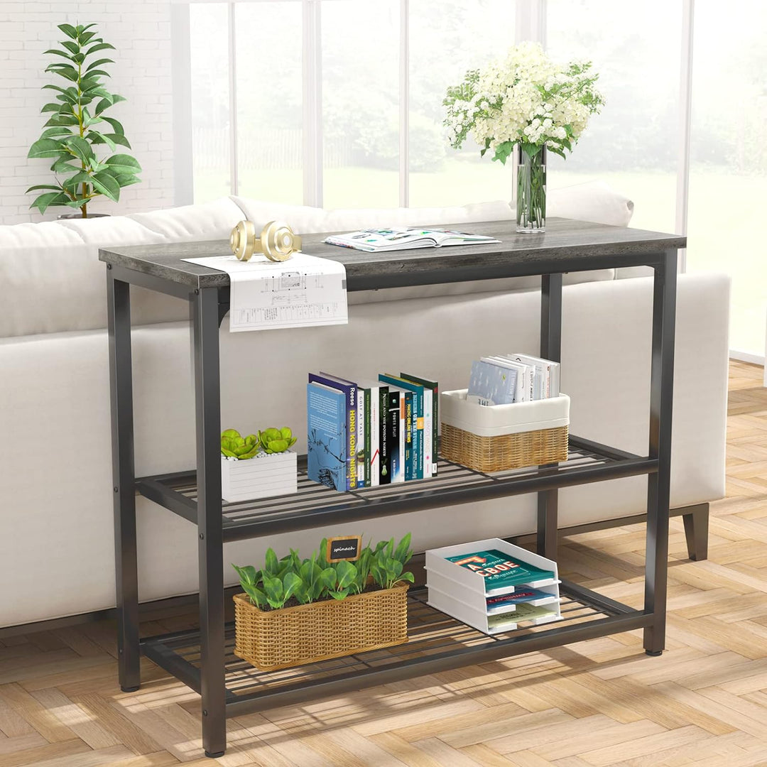 Small Console Table, Sofa Table, 32", Grey