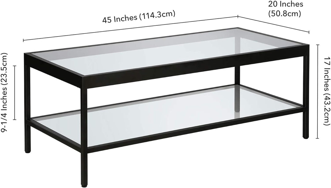 Rectangular Coffee Table in Blackened Bronze, Modern Design