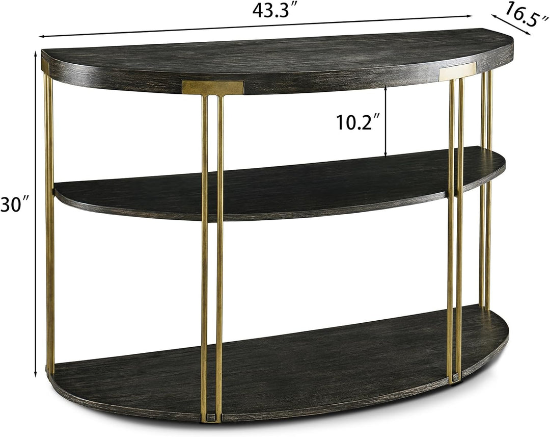 Half Moon Console Table for Entryway Living Room