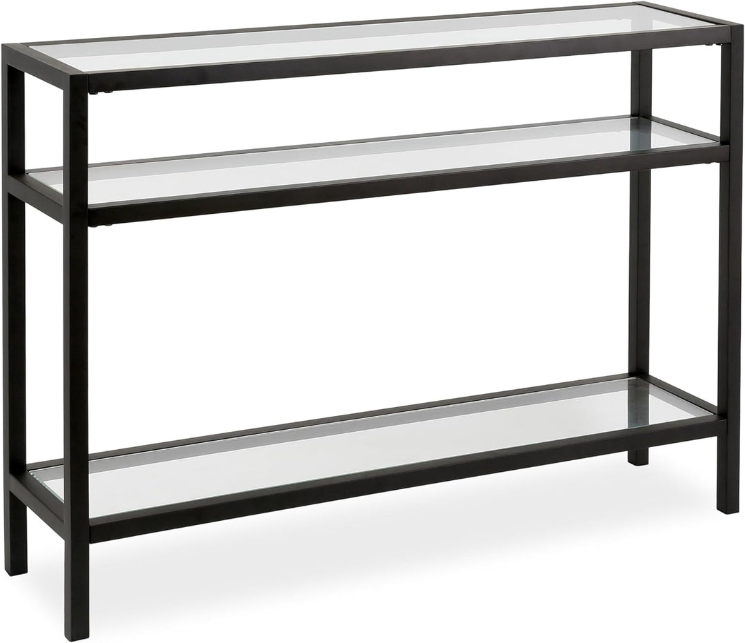 Rectangular Console Table, Blackened Bronze Finish