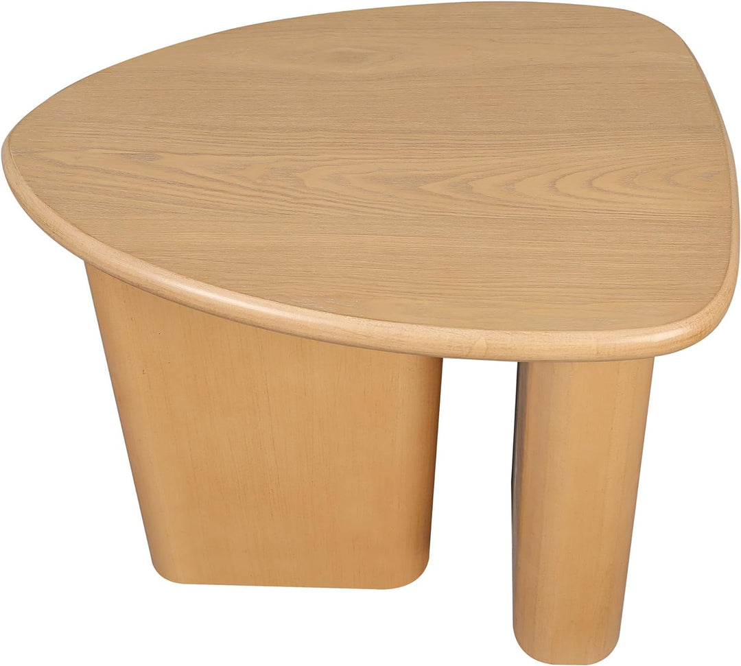 Stylish Mid-Century Tapered End Table, Natural Wood Grain Top