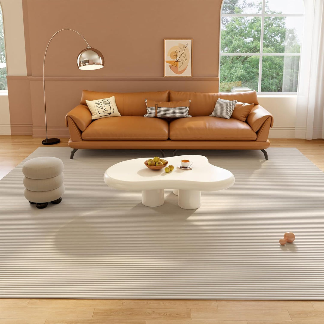 Cloud Coffee Table, Modern White Living Room Coffee Table (White)