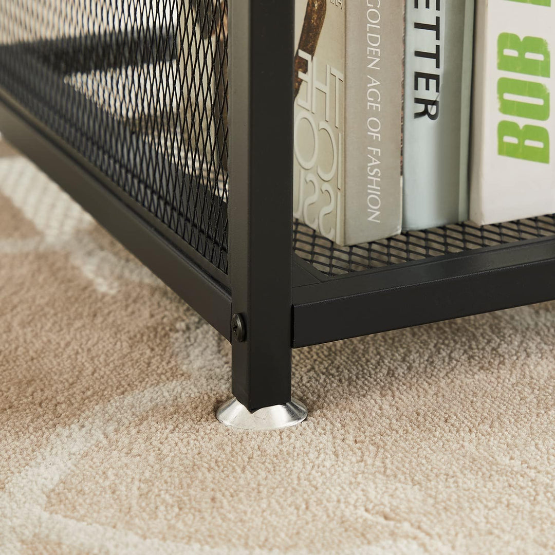 Versatile Coffee Table w/ Storage Shelves, Modern Industrial Grey