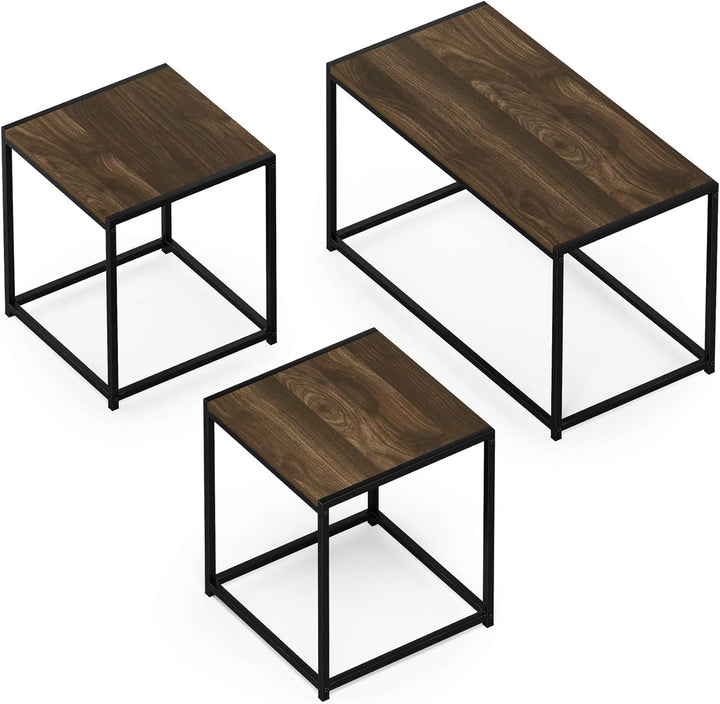 Furinno Camus Modern Living Room Coffee Table Set, Columbia