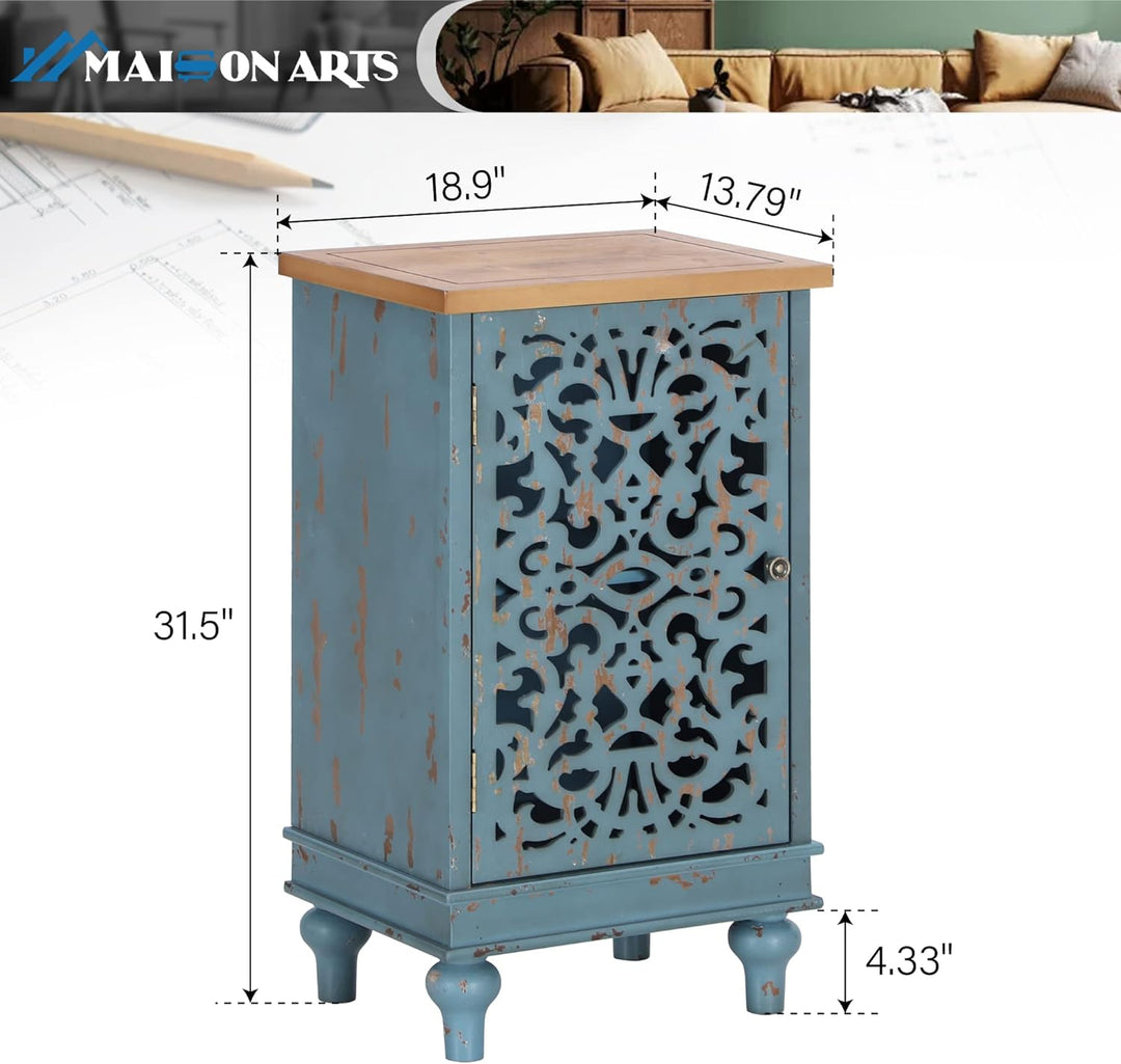 31.5" H Accent Storage Cabinet Blue