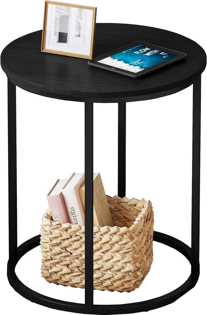 Round End Table, 20" Accent Small Side Table