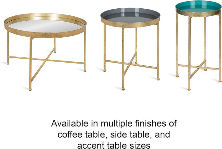 Celia Metal Foldable Round Accent Table