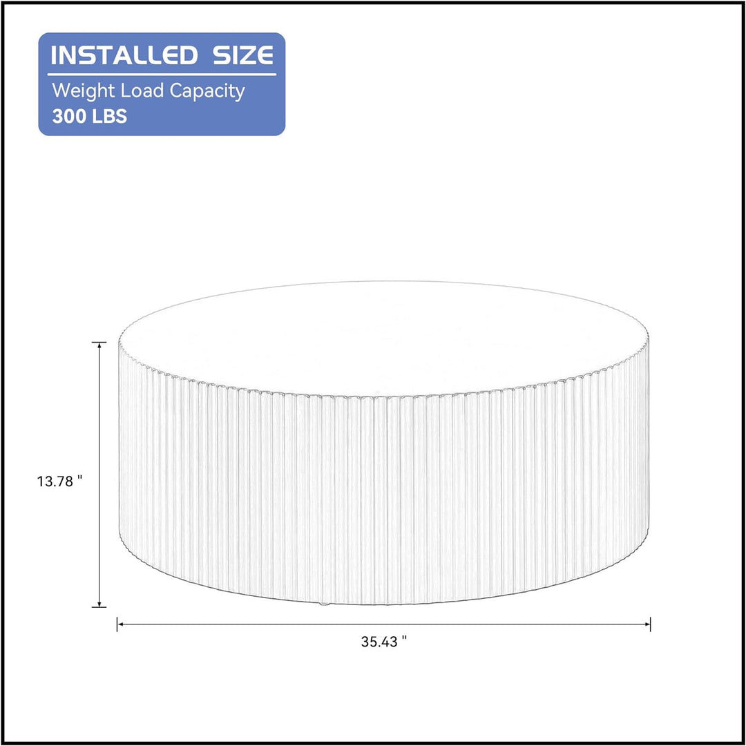 Modern Nesting Coffee Table Set, White Round Side Tables