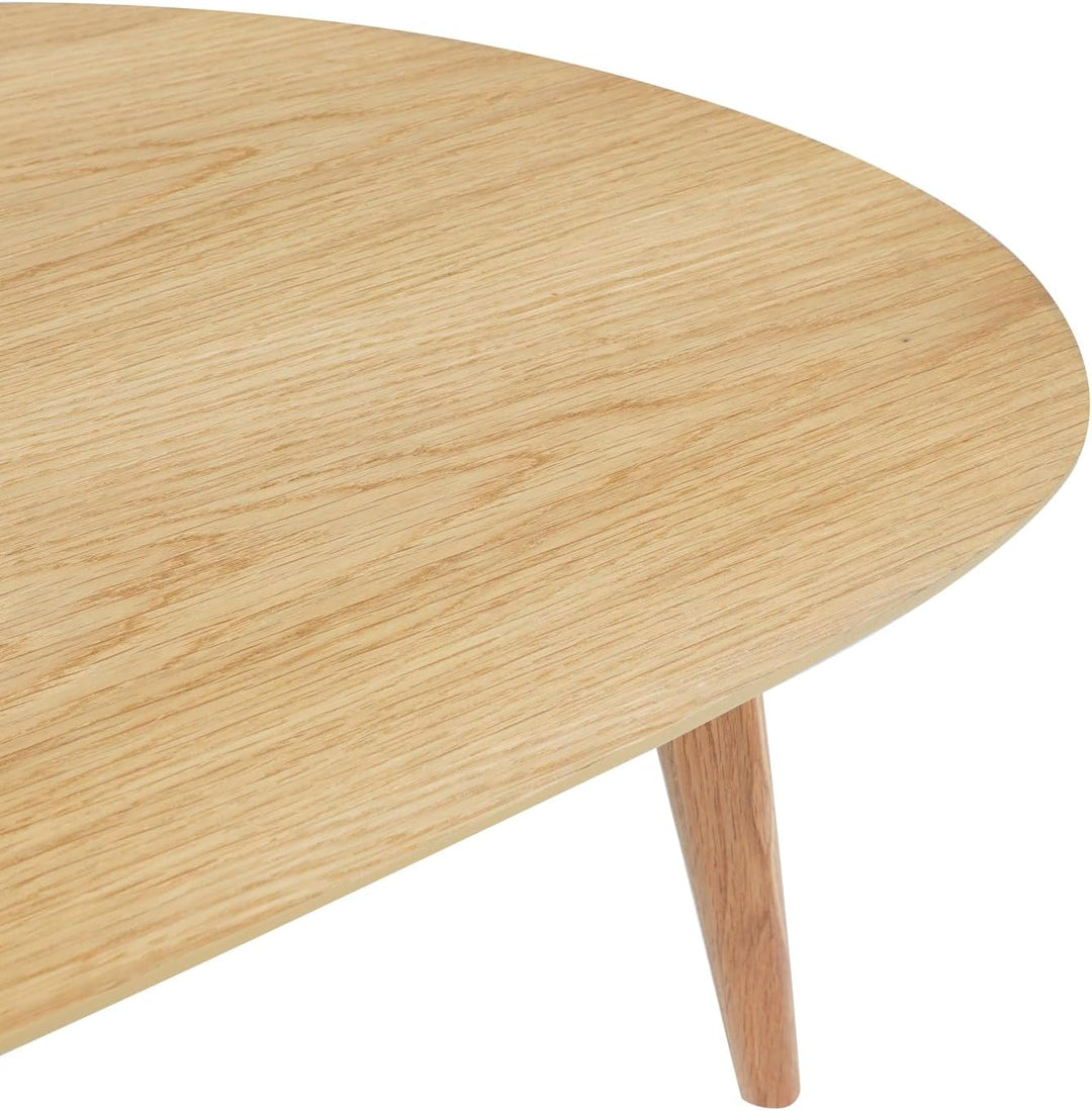 Small Oval Coffee Table, Mid-Century Modern, Minimalist