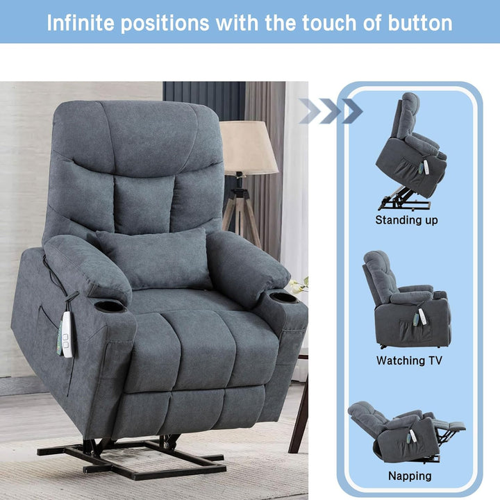 Power Lift Recliner Chair Massage Heat Elderly