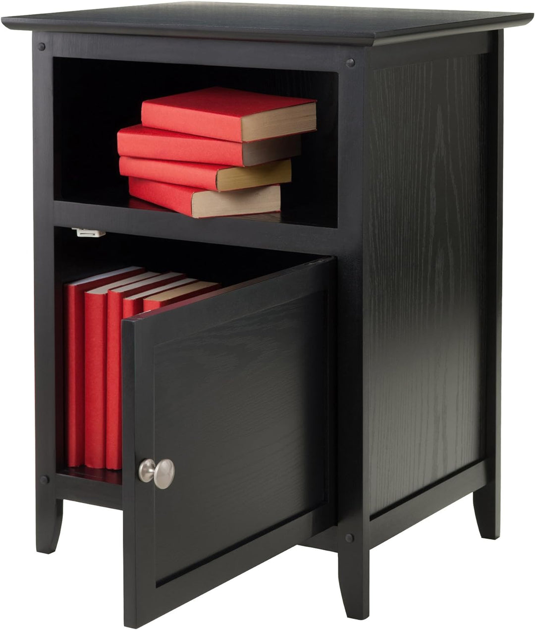 Wood Henry Accent Table, Black 19 inches