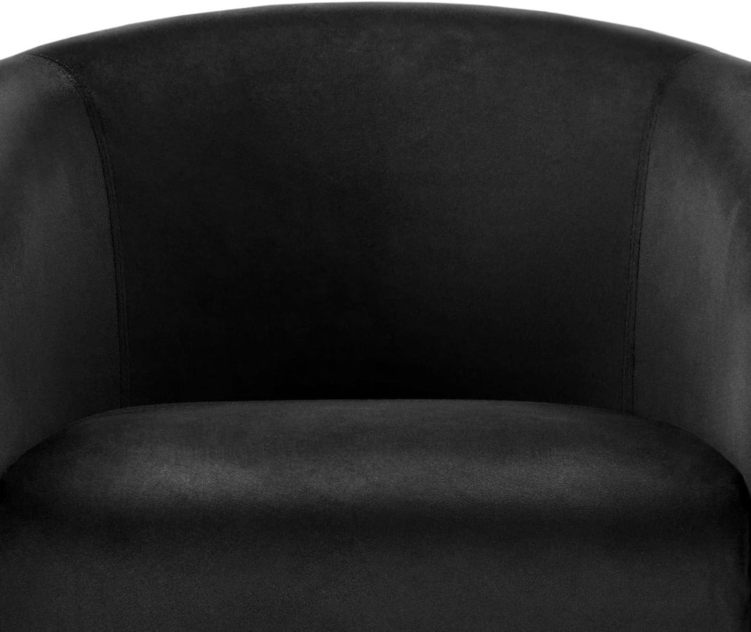 Velvet Accent Chair, Modern Club Chair Upholstered Armchair with Solid Legs Comfy Sofa Chair, Black