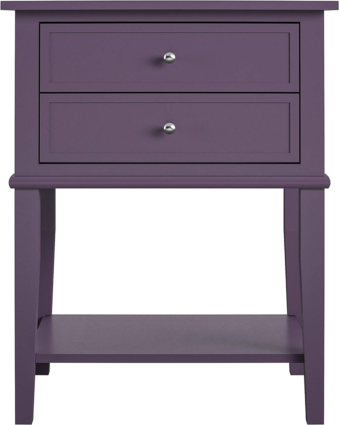 Franklin Accent Table 2 Drawers Purple