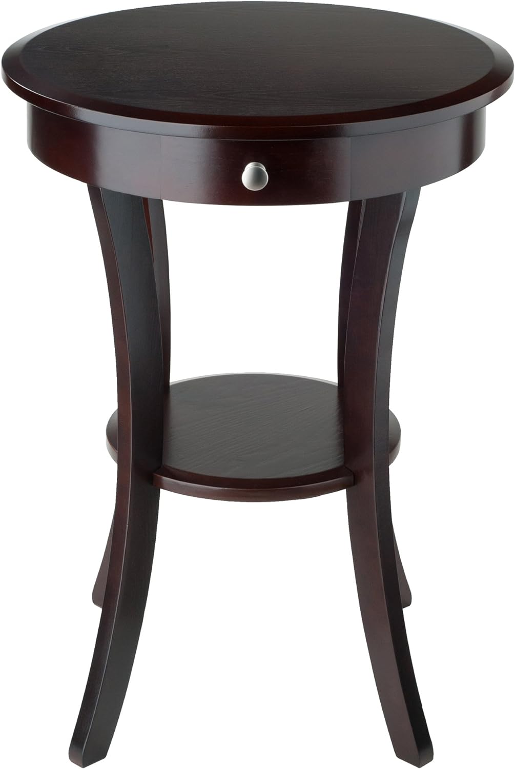 Wood Sasha Accent Table, Cappuccino, 20x20x27