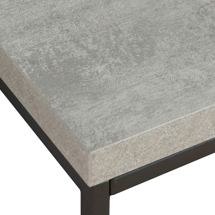 Concrete Coffee Table/Ottoman Center Table, Modern Industrial, Grey Marble